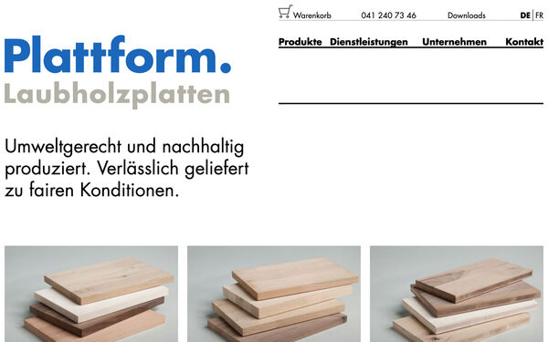 Plattform Laubholzplatten Startseite