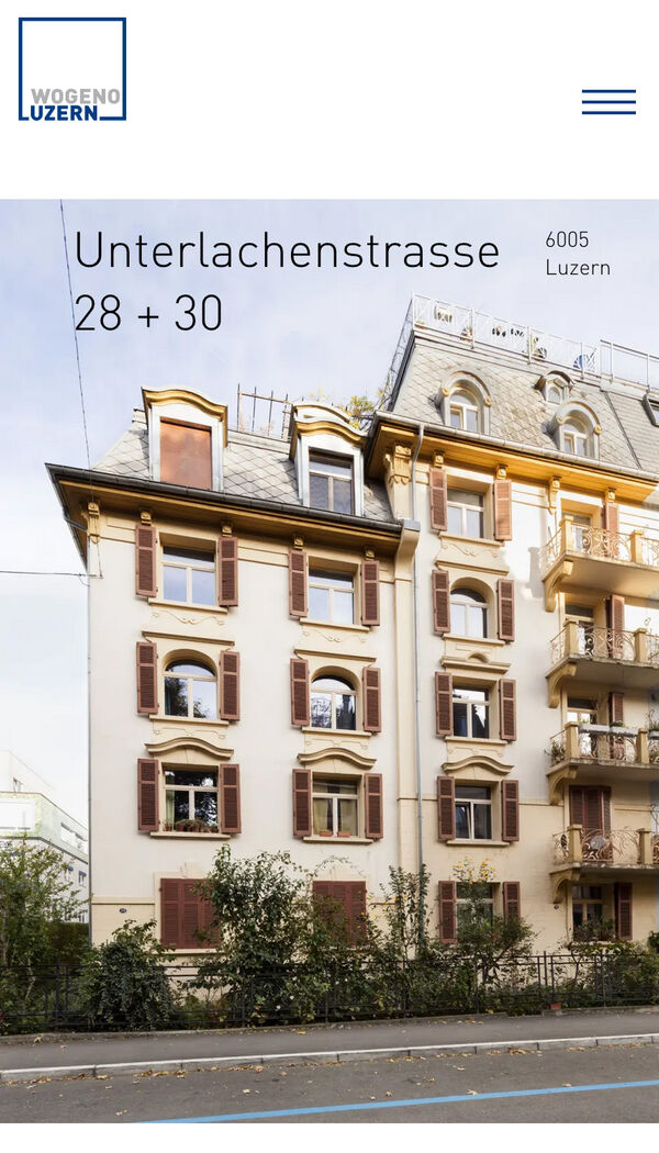 Wogeno Luzern Webseite Startseite